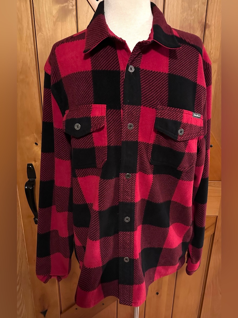 Eddie Bauer Men’s/Unisex Plaid Flannel Shirt Jacket